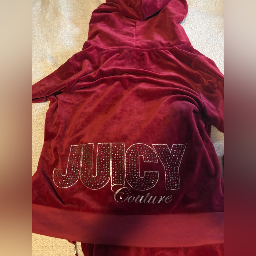 Juicy Couture Rich Red Velour Jacket